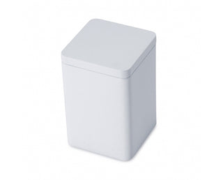 white square tea caddy