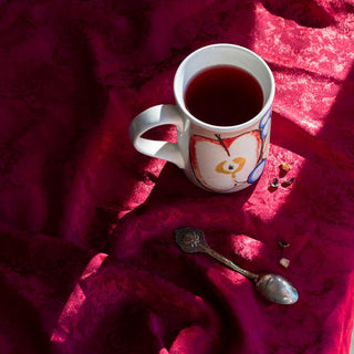 Berries and cream with cup