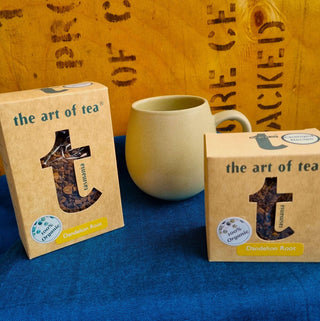 Organic Roasted Dandelion root 2 sizes and big mug