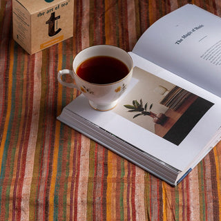 Caramel Rooibos with cup and book