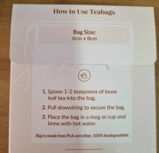 Biodegradable Tea bag with drawstring