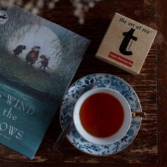 Ceylon Afternoon black Tea and tea cup & book