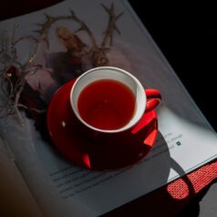 Christmas Tea and cup and book