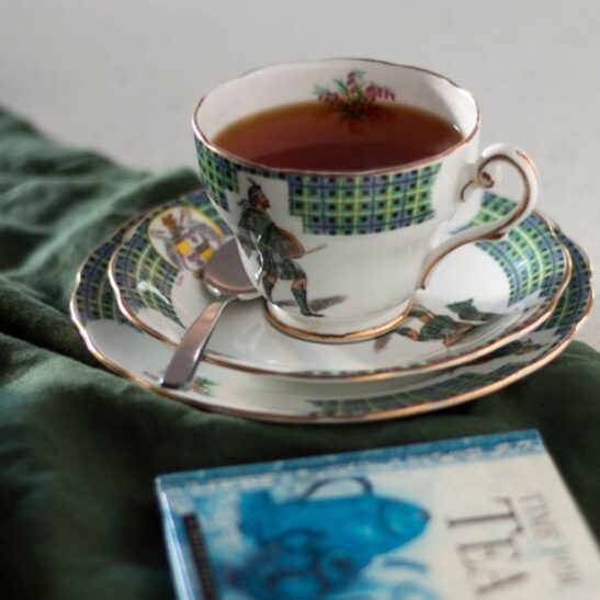 Scottish breakfast with clan tea cup