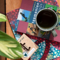 Tasmanian Green Tea with book and cup